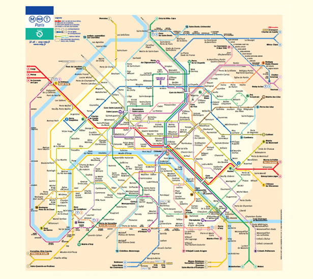 Design Around the World: Metro Maps paris fr