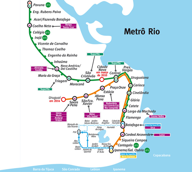 Design Around the World: Metro Maps riodejaneiro br