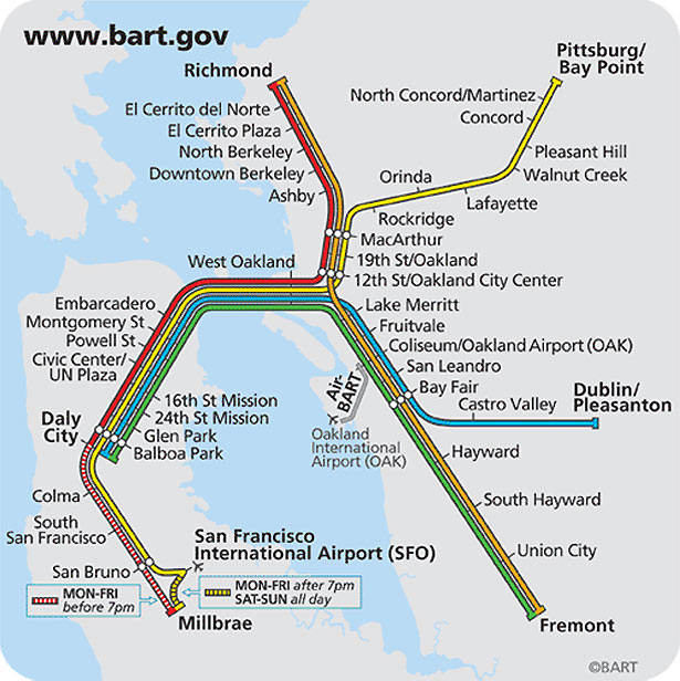 Design Around the World: Metro Maps sanfrancisco us