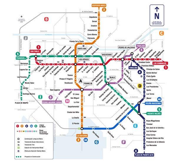 Design Around the World: Metro Maps santiago cl