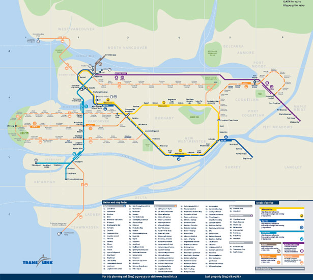 Design Around the World: Metro Maps vancouver ca