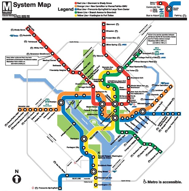 Design Around the World: Metro Maps washingtondc us