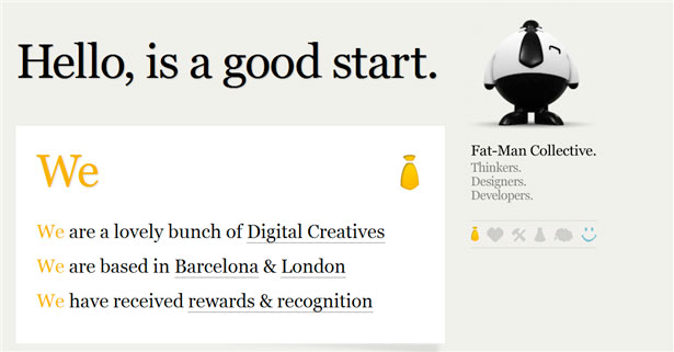 Fantastic Content Sliders for your Inspiration fat man collective