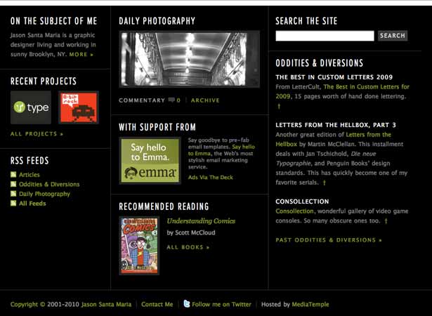 How to Build a Footer That Doesn’t Stink screenshot of the Jason Santa Maria's footer