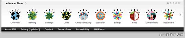 How to Build a Footer That Doesn’t Stink screenshot of the ibm's smarter planet footer