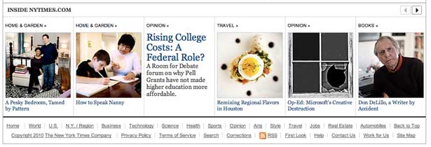 How to Build a Footer That Doesn’t Stink screenshot of the New York Time's footer