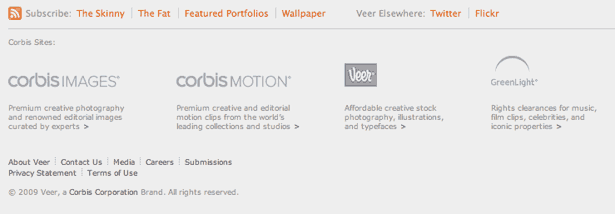 How to Build a Footer That Doesn’t Stink screenshot of veer's footer