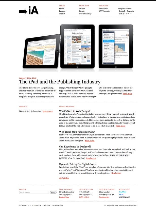 A Review of Consistent Designs on the Web informationarchitects
