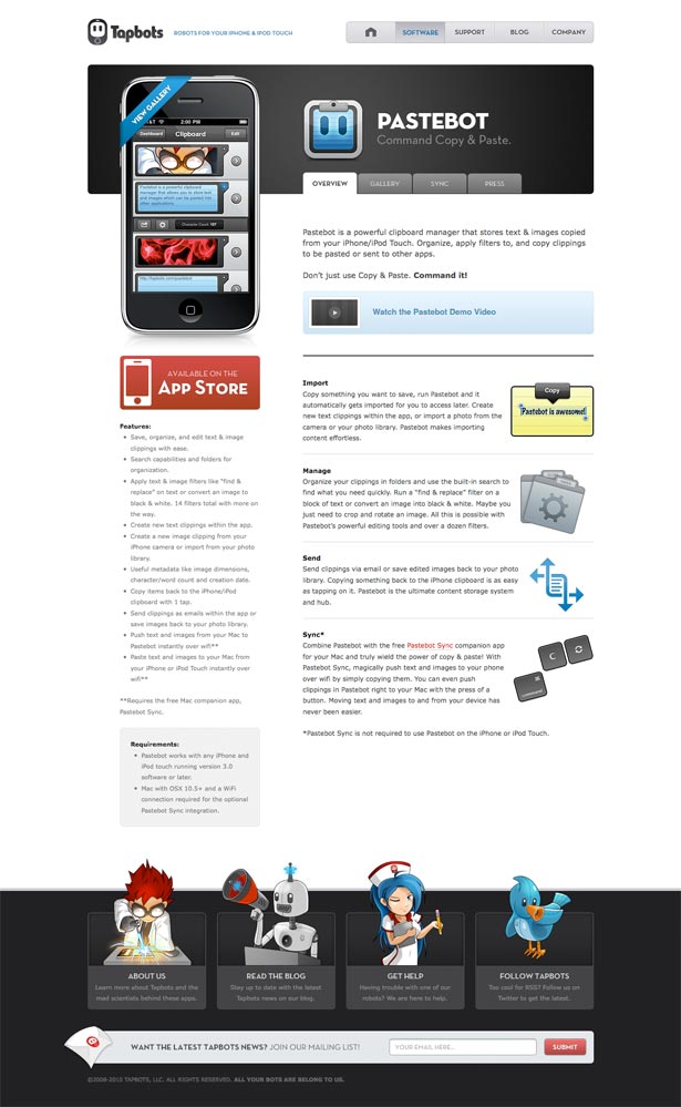 A Review of Consistent Designs on the Web tapbots