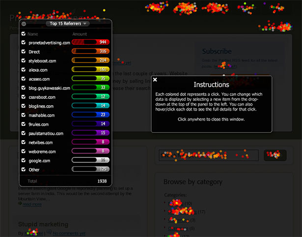 Showcase of Great Web App Interfaces CrazyEgg App Interface