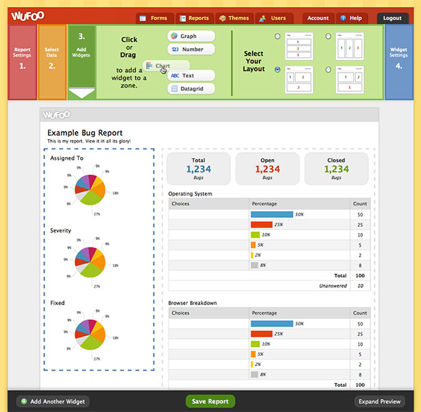 Showcase of Great Web App Interfaces Wufoo App Interface