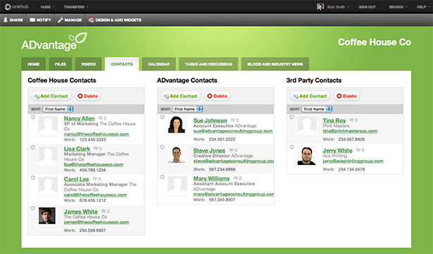 Showcase of Great Web App Interfaces Onehub App Interface