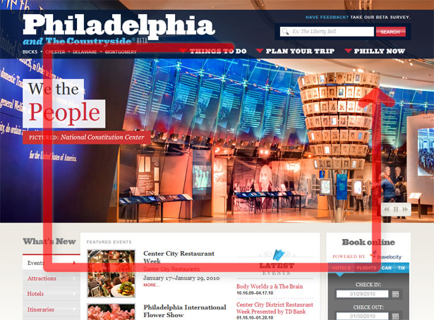 Happy Cog's Redesign of VisitPhilly.com: <br/>An Exemplary Modern Website Visual path