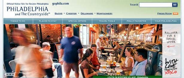 Happy Cog's Redesign of VisitPhilly.com: <br/>An Exemplary Modern Website Old Website Header