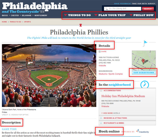 Happy Cog's Redesign of VisitPhilly.com: <br/>An Exemplary Modern Website Branding via typography