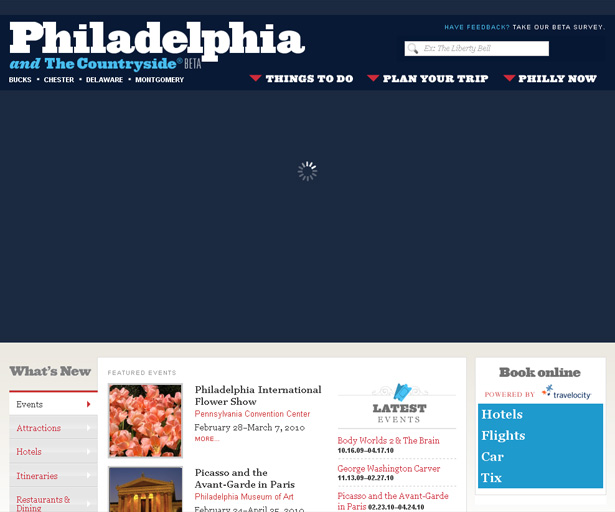 Happy Cog's Redesign of VisitPhilly.com: <br/>An Exemplary Modern Website Content-Loading Indicator