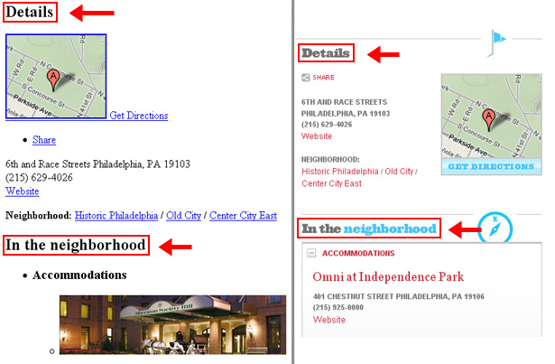 Happy Cog's Redesign of VisitPhilly.com: <br/>An Exemplary Modern Website Headers with styles disabled