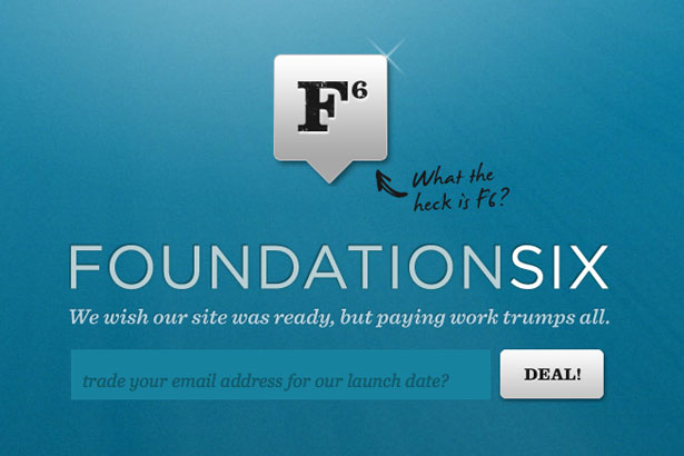 A Collection of "Coming Soon" Web Pages foundation6