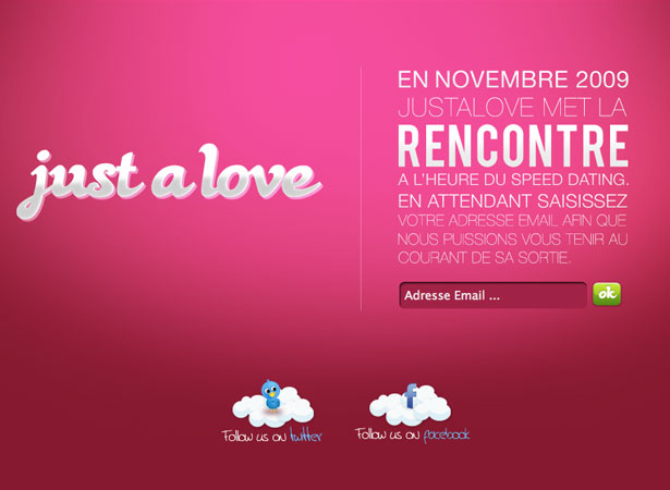 A Collection of "Coming Soon" Web Pages justalove2