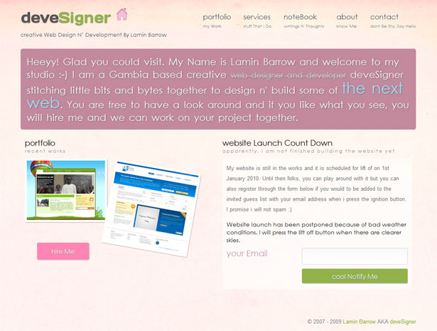 A Collection of "Coming Soon" Web Pages devesigner