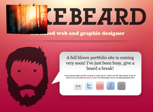 A Collection of "Coming Soon" Web Pages lukesbeard 2