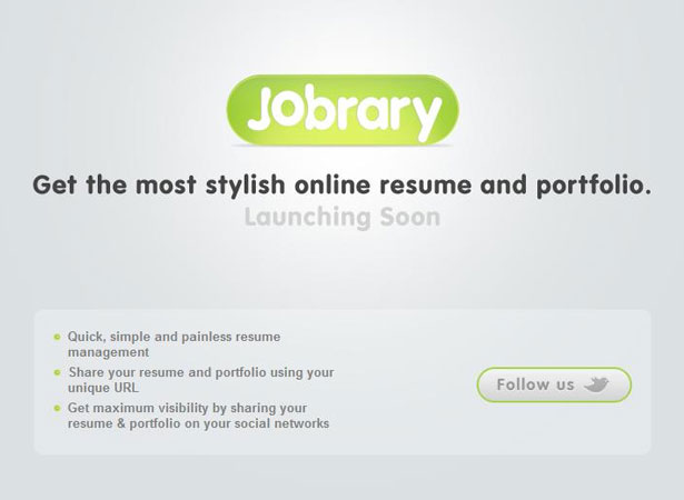 A Collection of "Coming Soon" Web Pages jobrary2