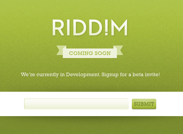 A Collection of "Coming Soon" Web Pages riddim