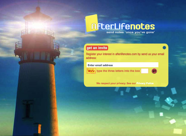 A Collection of "Coming Soon" Web Pages afterlifenotes2