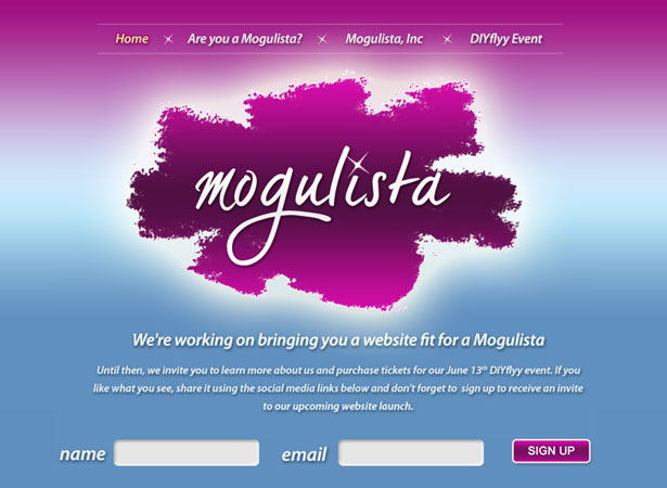 A Collection of "Coming Soon" Web Pages mogulista2