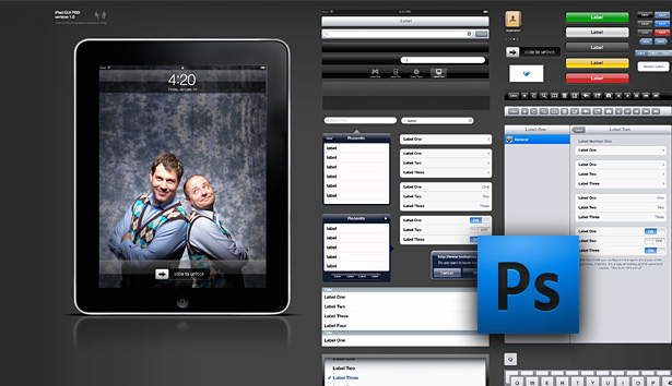 A Collection of Free iPad Icons, Tutorials and PSDs ipad psd3