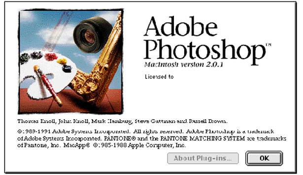 20 Years of Adobe Photoshop splash 20