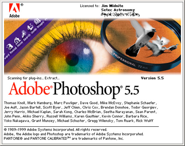 20 Years of Adobe Photoshop adobe55splash