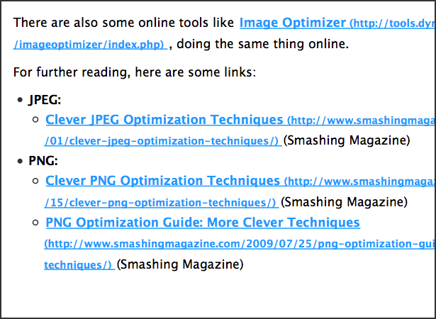 10 Tips for Better Print Style Sheets Example of a print style sheet showing URL destinations