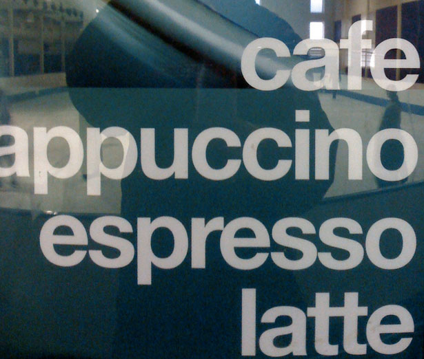 The Simplicity of Helvetica cafe