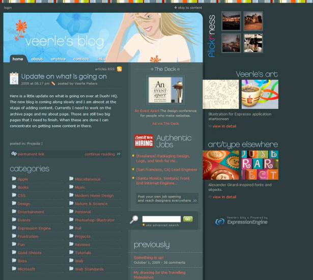 40 Excellent Websites Showcasing Expression Engine Veerle's Blog