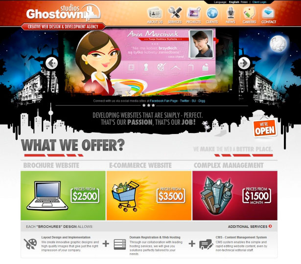 40 Excellent Websites Showcasing Expression Engine Ghostown Studios