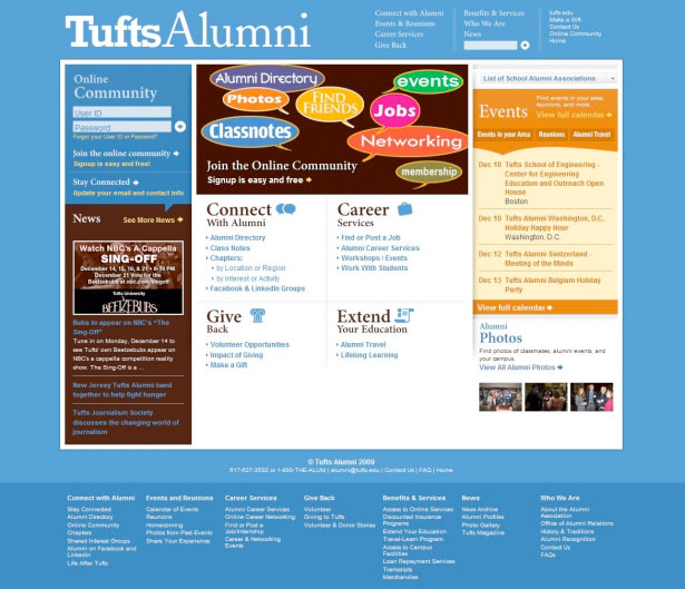 40 Excellent Websites Showcasing Expression Engine Tufts Alumni