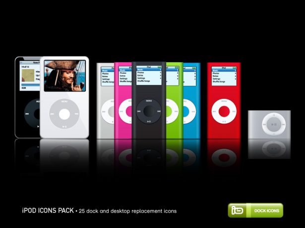35 High Quality Apple Inspired Icons iPod Icons Pack
