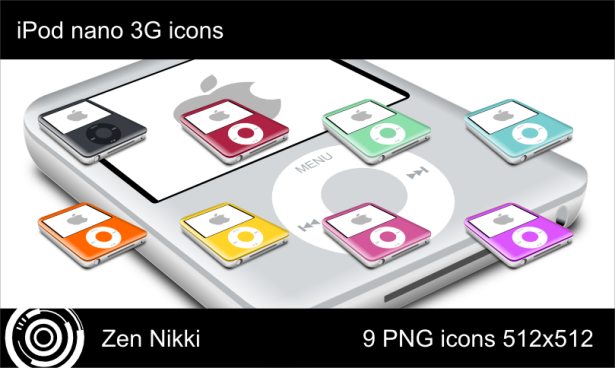 35 High Quality Apple Inspired Icons iPod Nano 3G Icons