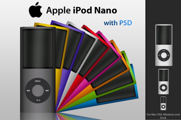 35 High Quality Apple Inspired Icons iPod Nano 4th Gen