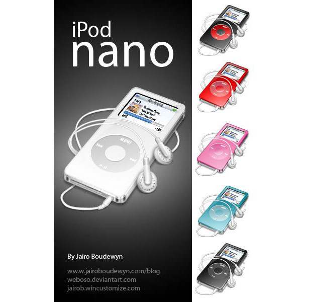 35 High Quality Apple Inspired Icons iPod Nano Icons