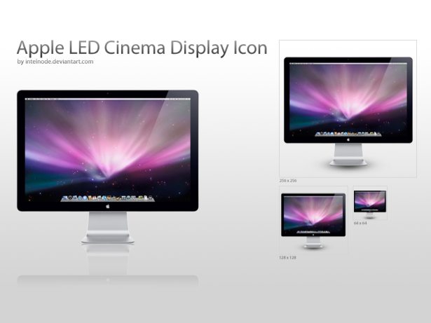 35 High Quality Apple Inspired Icons Apple LED Cinema Display Icon