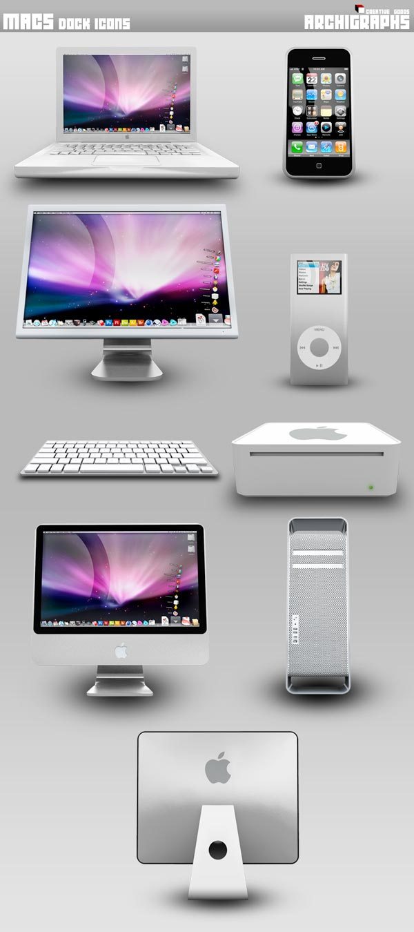35 High Quality Apple Inspired Icons Macs Dock Icons