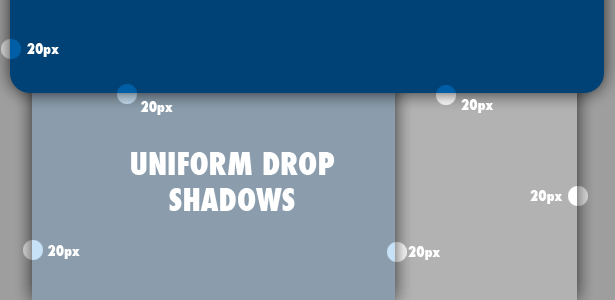 Drop-Shadows and Gradients: Be Consistent in Your Visual Metaphors uniformdrop1