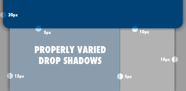 Drop-Shadows and Gradients: Be Consistent in Your Visual Metaphors uniformdrop2