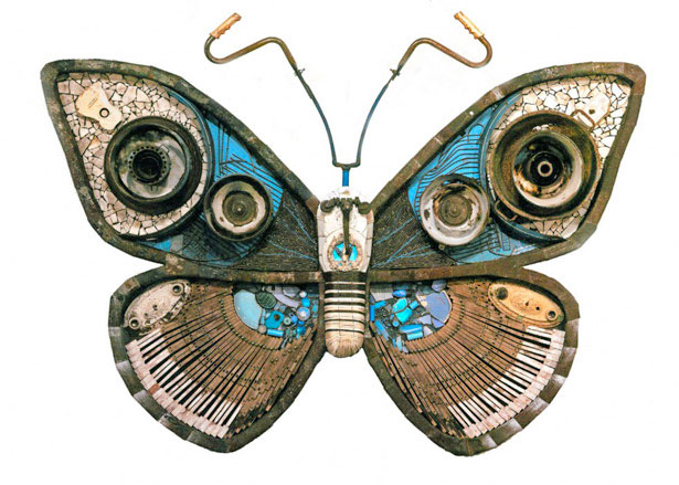 Non-Trashy Recycled and Trash Art sulphur blue smeck copy