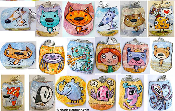 Non-Trashy Recycled and Trash Art cans3bot