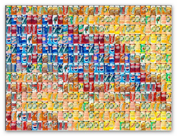 Non-Trashy Recycled and Trash Art closeup