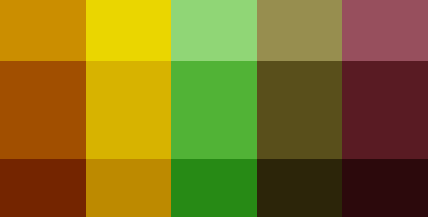 step 2: apply different values of the hues