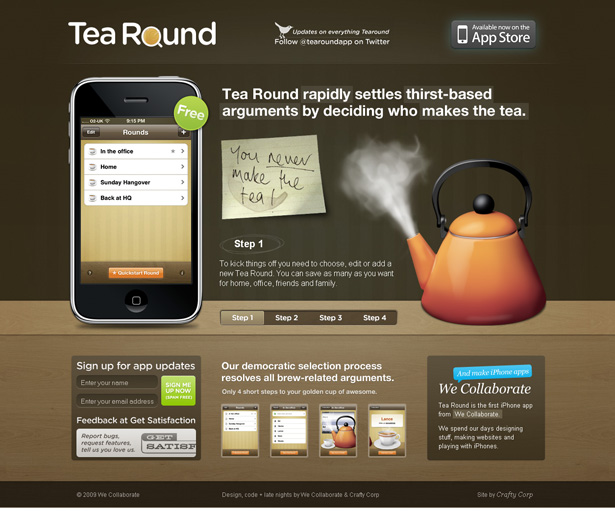 24 Clever Website Designs That Combine jQuery and Illustration scr tearoundapp1